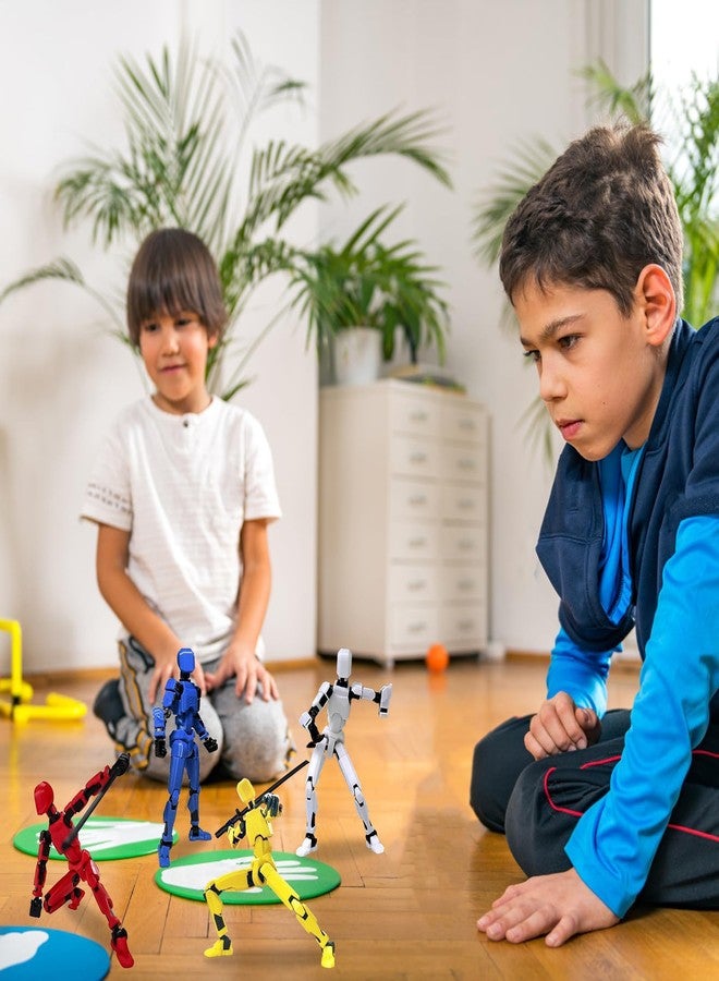 RAMONI 4 Pcs Action Figure, Dummy 13 Action Figure Toys, Polyarticular Movable Titan 13 Action Figure Action, High Degree&Freedom Multi Articular action figures, 3D Printed Toys for Desktop Decor&Game Lovers - Image 3